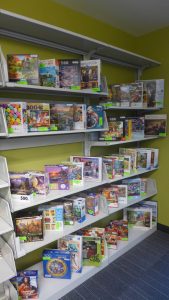 Puzzle collection at the Palm Harbor Library