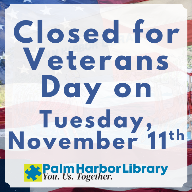 Closed for Veterans Day on Tuesday, November 11th